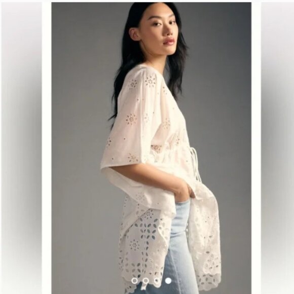 Anthropologie NWT Eyelet Kaftan Size One Size. - Picture 4 of 5